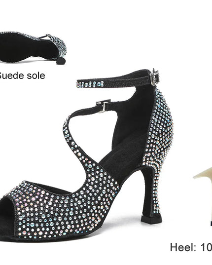 DKZSYIM Women’s Rhinestone High Heels