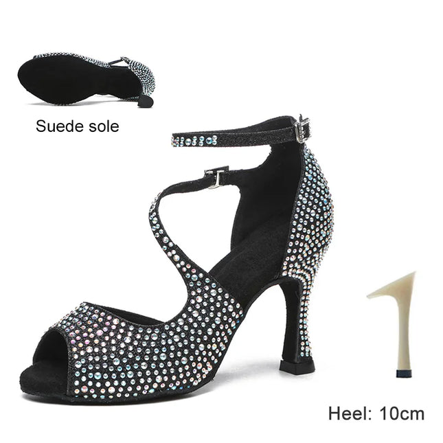 DKZSYIM Women’s Rhinestone High Heels