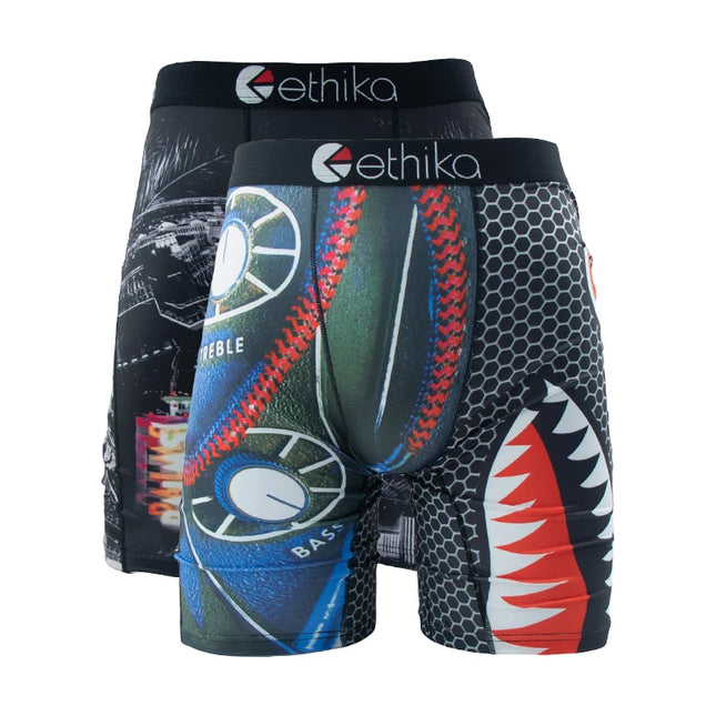 ETHIKA Men's 2-Pack Breathable Boxer Briefs Underwear