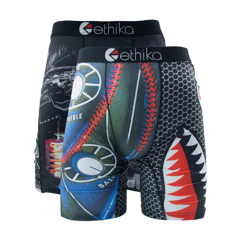 ETHIKA Men's 2-Pack Breathable Boxer Briefs Underwear