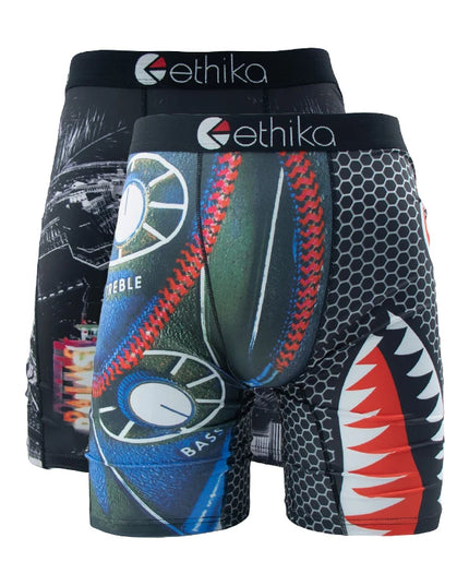 ETHIKA Men's 2-Pack Mesh Breathable Boxer Shorts