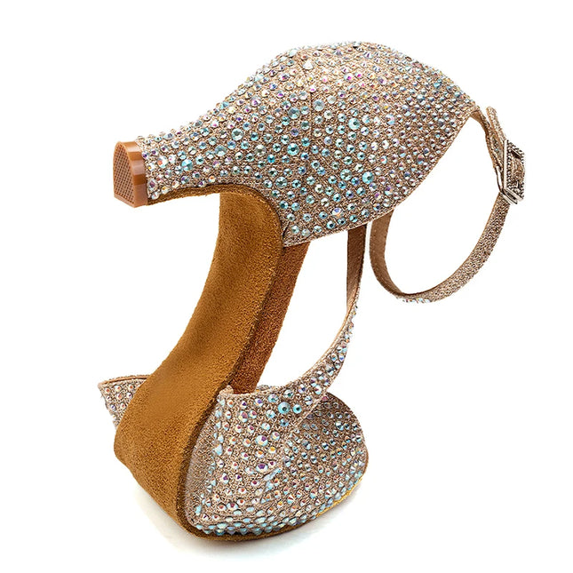 DKZSYIM Women’s Rhinestone High Heels
