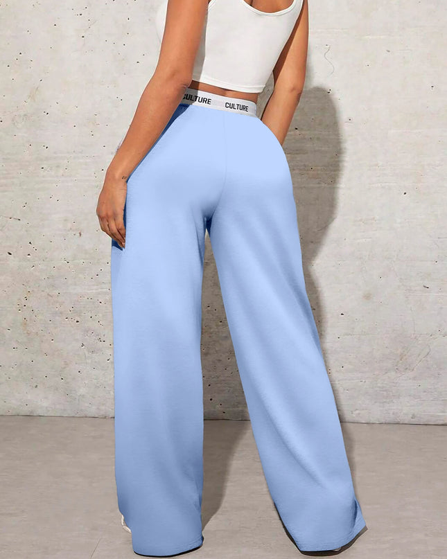 Women's Cartoon Print Loose Wide-Leg Sweatpants