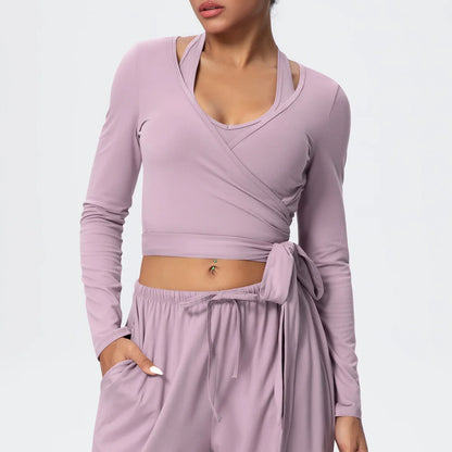 Women Drawstring Yoga Pants Wide Leg Loose Casual  Straight