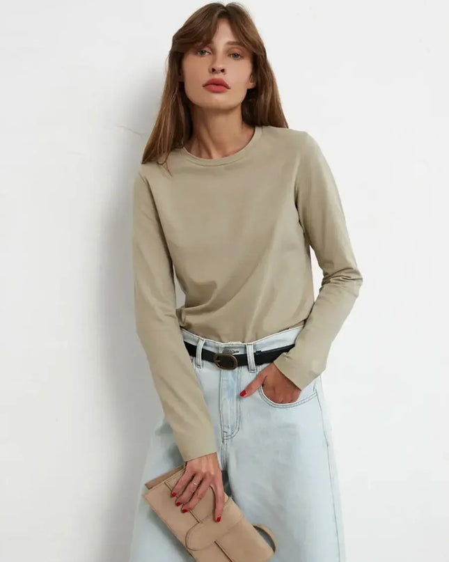 Losee Fit Long Sleeve Cotton Sweater for Women - Various Colors