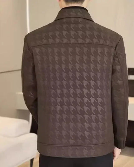 Men's Casual Square Collar Plaid Jacket - Stylish and Comfortable Outerwear