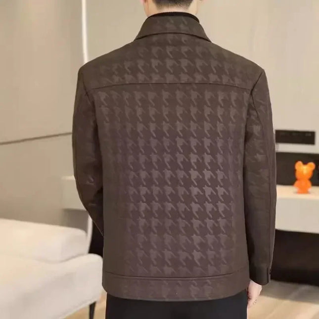 Men's Casual Square Collar Plaid Jacket - Stylish and Comfortable Outerwear