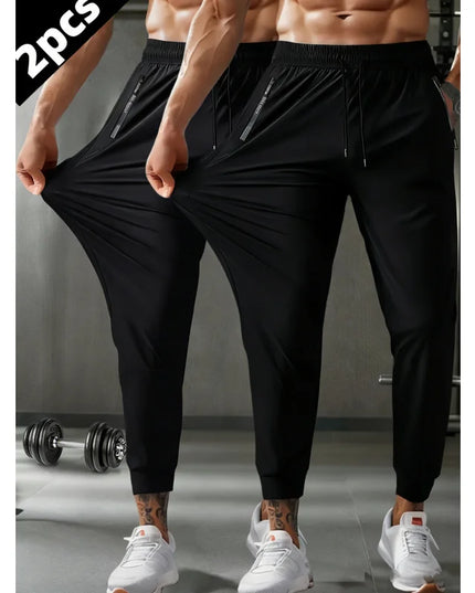 Men's 2-Pack Casual Quick-Drying Ice Silk Sweatpants