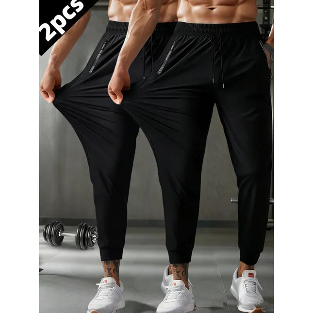 Men's 2-Pack Casual Quick-Drying Ice Silk Sweatpants