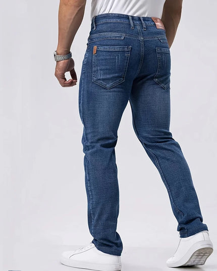 Men's Casual Straight Fit Stretch Denim Jeans - Classic & Comfortable Slim Fit Denim for Men