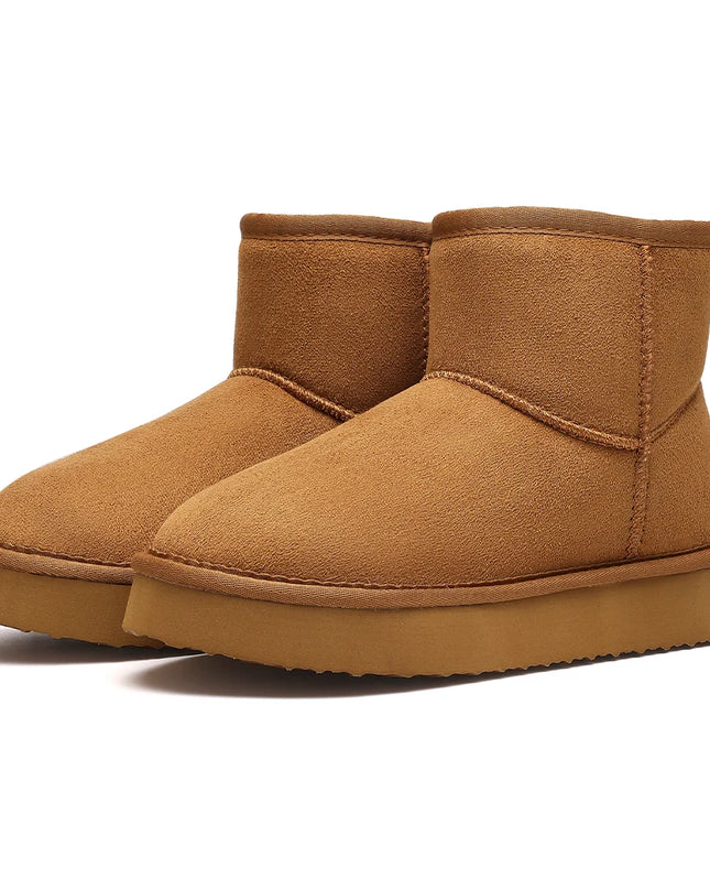 Women's Memory Foam Ankle Faux Suede Winter Warm Boots