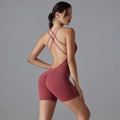 Seamless Soft One-Piece Women's Fitness Bodysuit - Various Colors