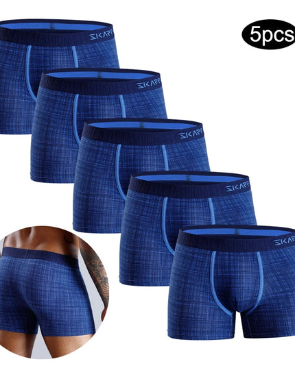 Premium 5-Pack Cotton Boxer Shorts for Men – Comfortable, Breathable Men's Underwear Set