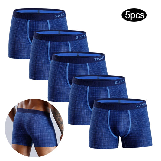 Premium 5-Pack Cotton Boxer Shorts for Men – Comfortable, Breathable Men's Underwear Set