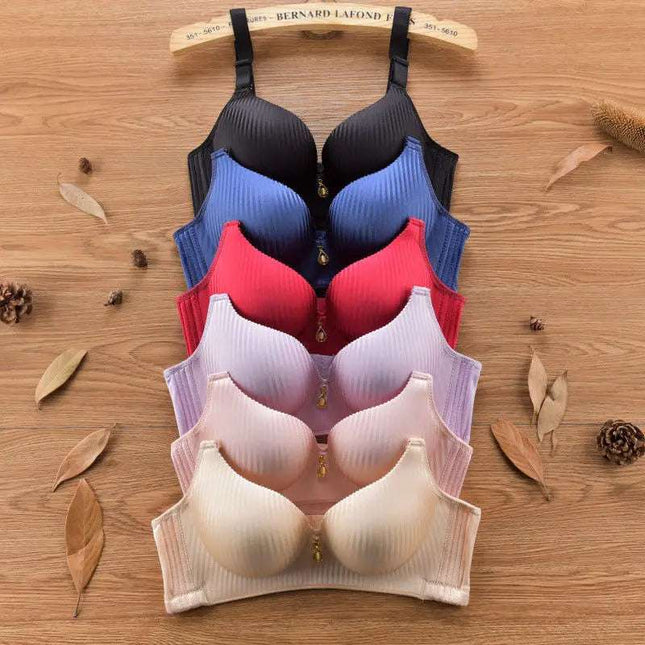 Women's Thickened Adjustable Push-Up Bra with No Steel Ring