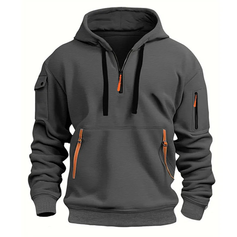 Men's Loose Fit Casual Hooded Sweater