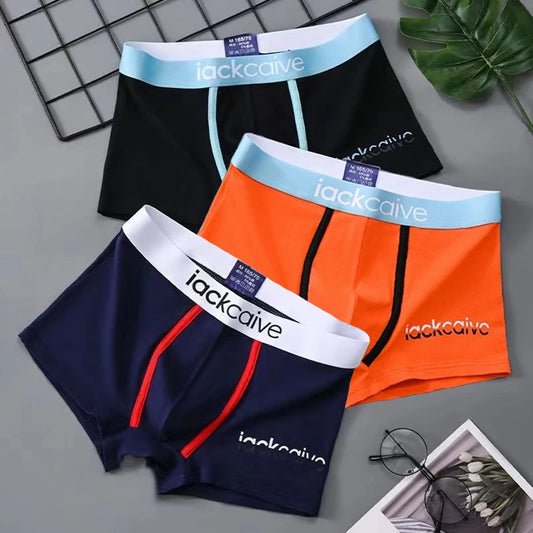 3-Pack Men's Cotton Boxer Briefs - Breathable & Comfortable - Mixed Colors