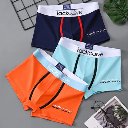3-Pack Men's Cotton Boxer Briefs - Breathable & Comfortable - Mixed Colors