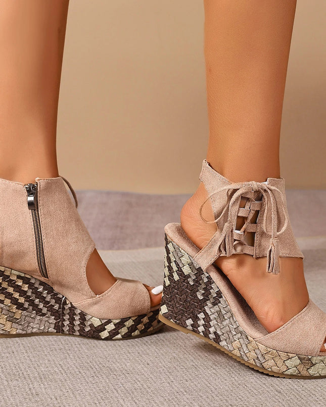 Women's Wedge Mid-Heeled Platform Sandals