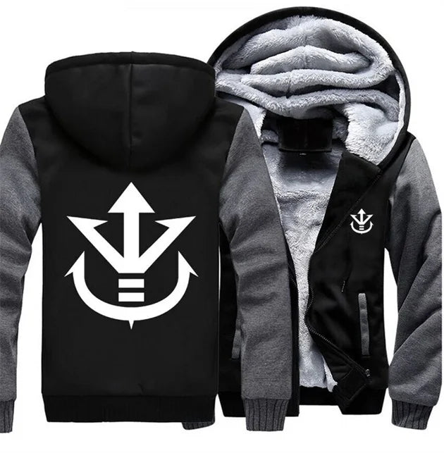 Men's Zipper Hoodie Fleece Thickened Jacket