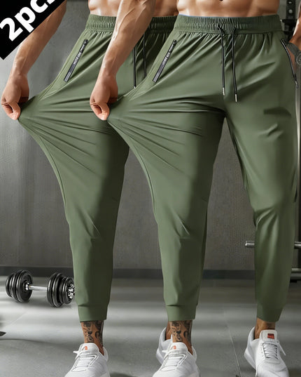 Men's 2-Pack Casual Quick-Drying Ice Silk Sweatpants