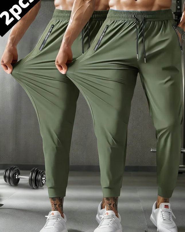 Men's 2-Pack Casual Quick-Drying Ice Silk Sweatpants