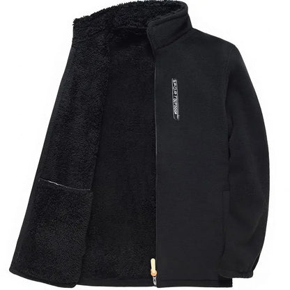 mens fleece jacket black