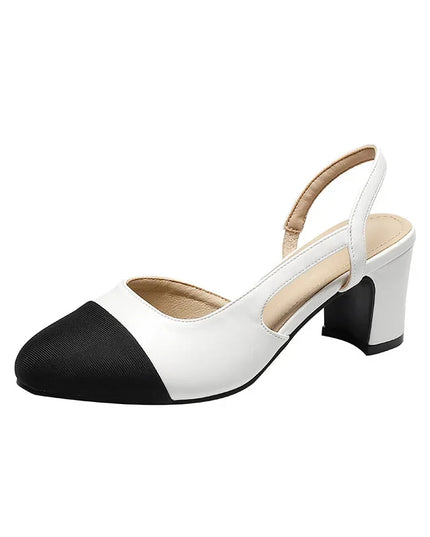 Women's Pointed Toe Sandals with Low Square Heels