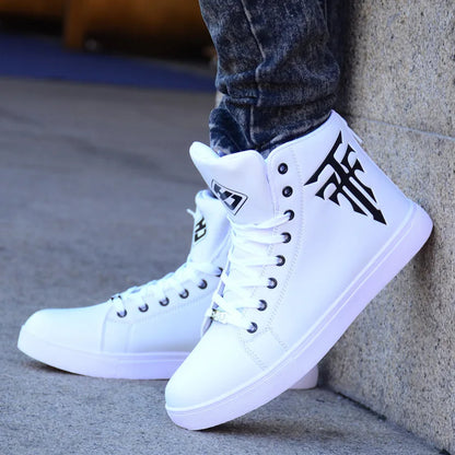 Men's High Top Vulcanized Lace Up Sneakers