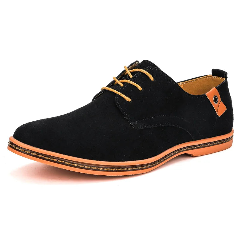 Men's Casual Faux Suede Lace-Up Shoes - Various Colors