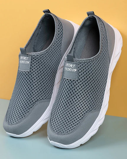 Mens Non-Slip Mesh Breathable Soft and Comfortable Flat-Soled Sneakers