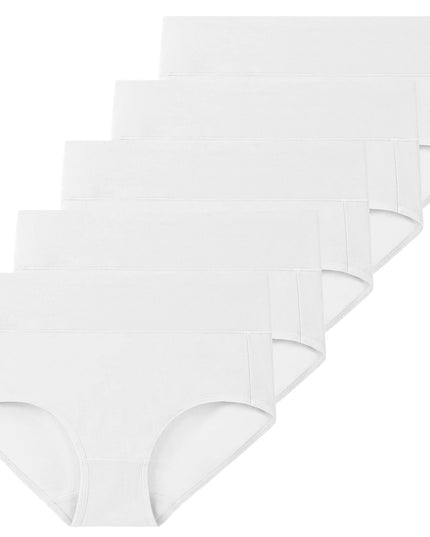5-Piece Women's Breathable Cotton High-Cut Belly Control Panties