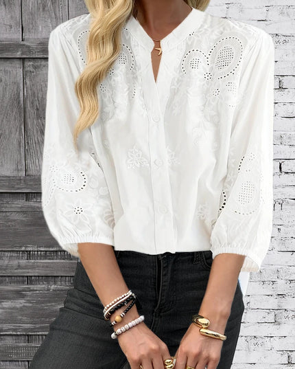 Casual Loose Woman Blouse - Elegant Fashionable Women's Shirt for Everyday Wear