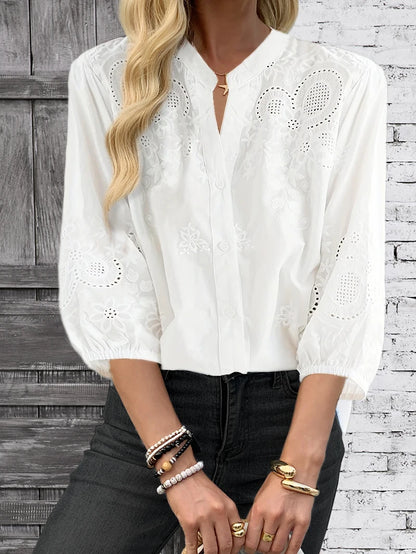 Casual Loose Woman Blouse - Elegant Fashionable Women's Shirt for Everyday Wear