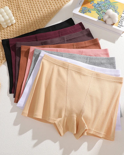 4-Pack Women's Cotton Lace Seamless Boxer Briefs