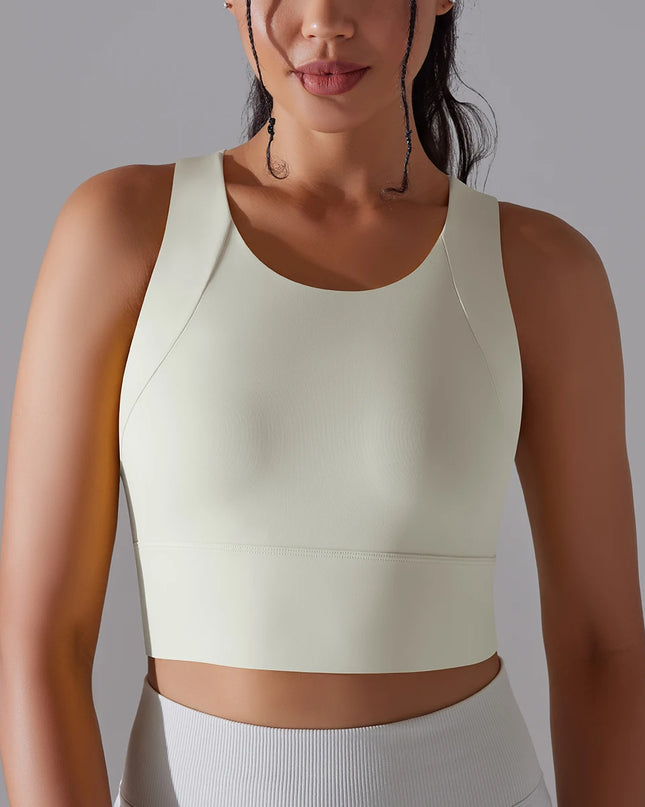 Nylon Women's Sports Bra - Stretchy Elastic Fitness Top - Various Colors