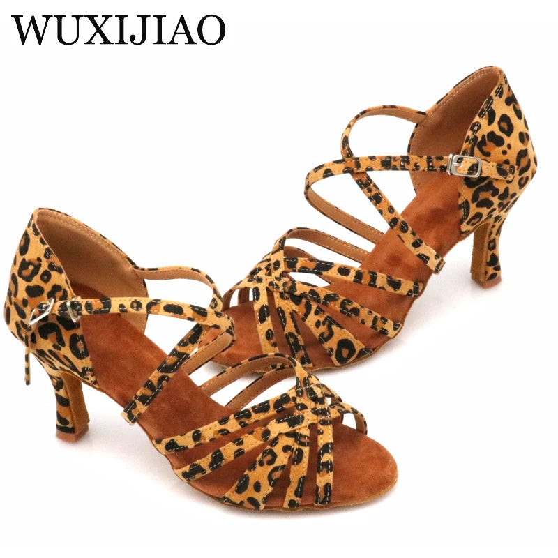 WUXIJIAO Women's Leopard Print High Heels – Stylish Animal Print Stilettos for Women