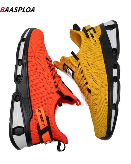 Baasploa Men's Sneakers - Breathable, Anti-Slip, Shock-Absorbing Athletic Shoes