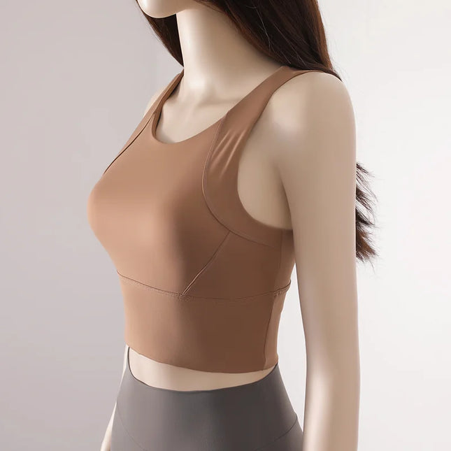 Women’s Sports Activewear Vest with Fixed Chest Pad