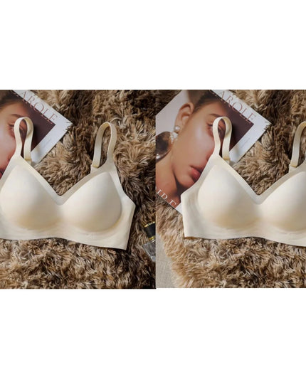 Seamless Push-Up Bra with Soft Support – Thin & Compact Design