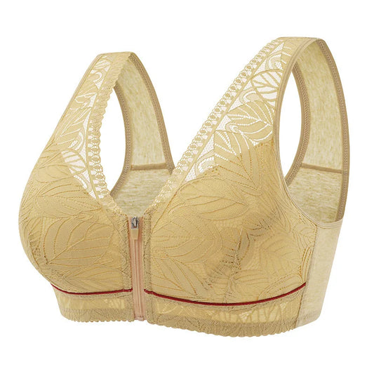 Breathable Lace Bra for Women with Soft Cotton Cups - Various Colors