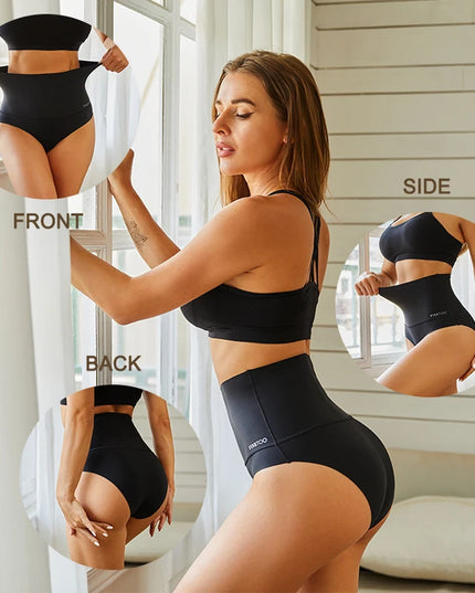 2-Pack High Waist Women's Slimming Breathable Briefs Underwear Set