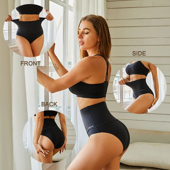 2-Pack High Waist Women's Slimming Breathable Briefs Underwear Set