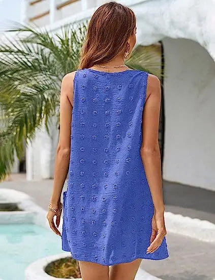 Women’s Vintage Ruffle Dress – Boho Casual Elegant Loose Fit
