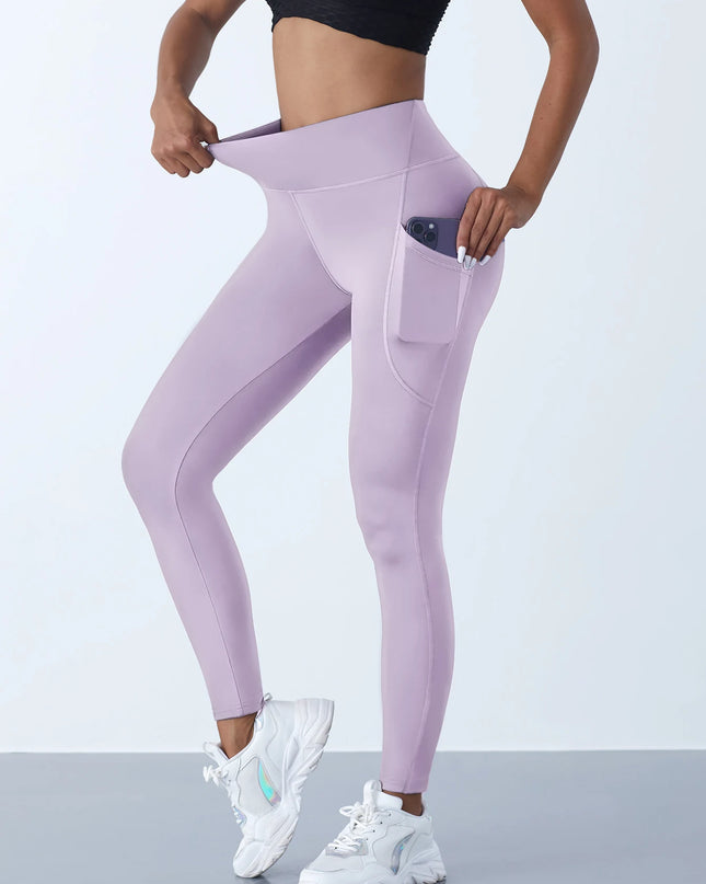 High-Waist Women's Stretch Leggings with Pockets
