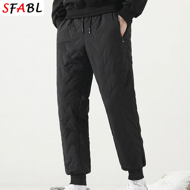 Men's Thick Plush Fleece Thermal Joggers - Faux Wool Sweatpants