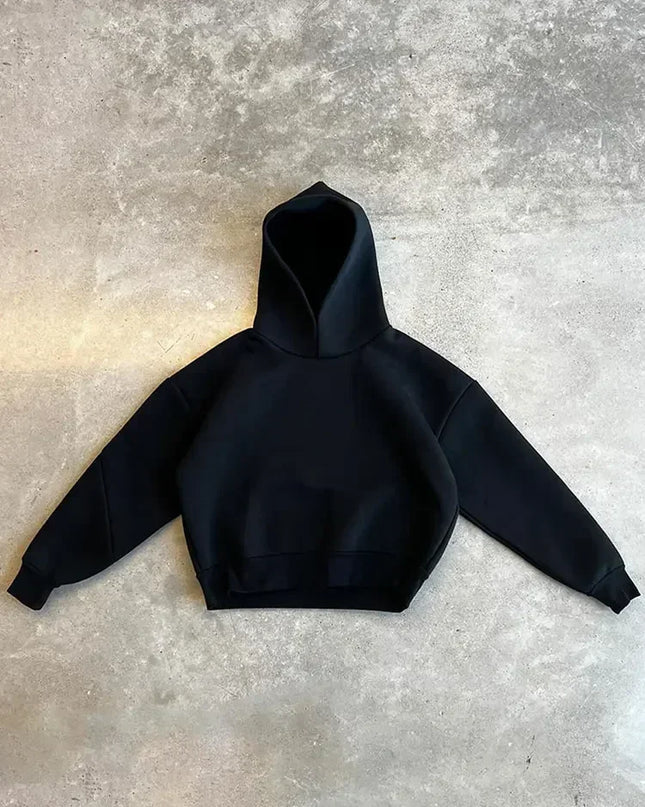 Men's Two-Piece Fleece Hooded Sweater and Loose Fit Sweatpants Set