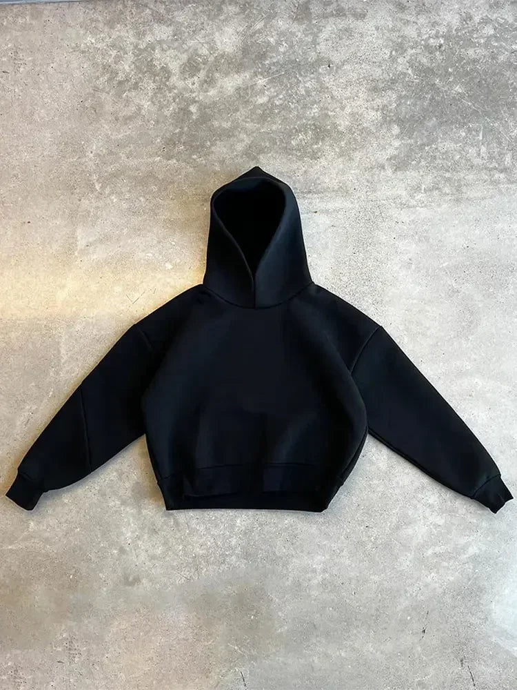 Men's Two-Piece Fleece Hooded Sweater and Loose Fit Sweatpants Set