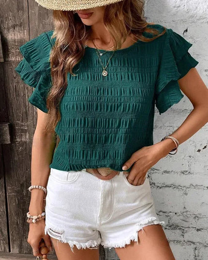 Ruffle Sleeve Women's Blouse