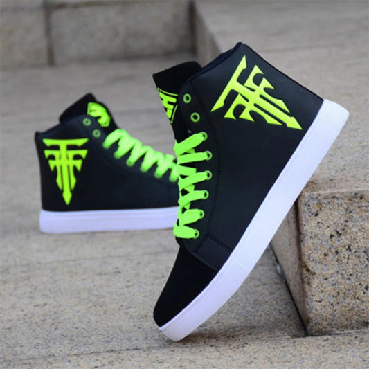 Men's High Top Vulcanized Lace Up Sneakers